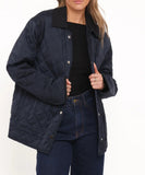 Load image into Gallery viewer, The Quilted Barn Jacket in Navy